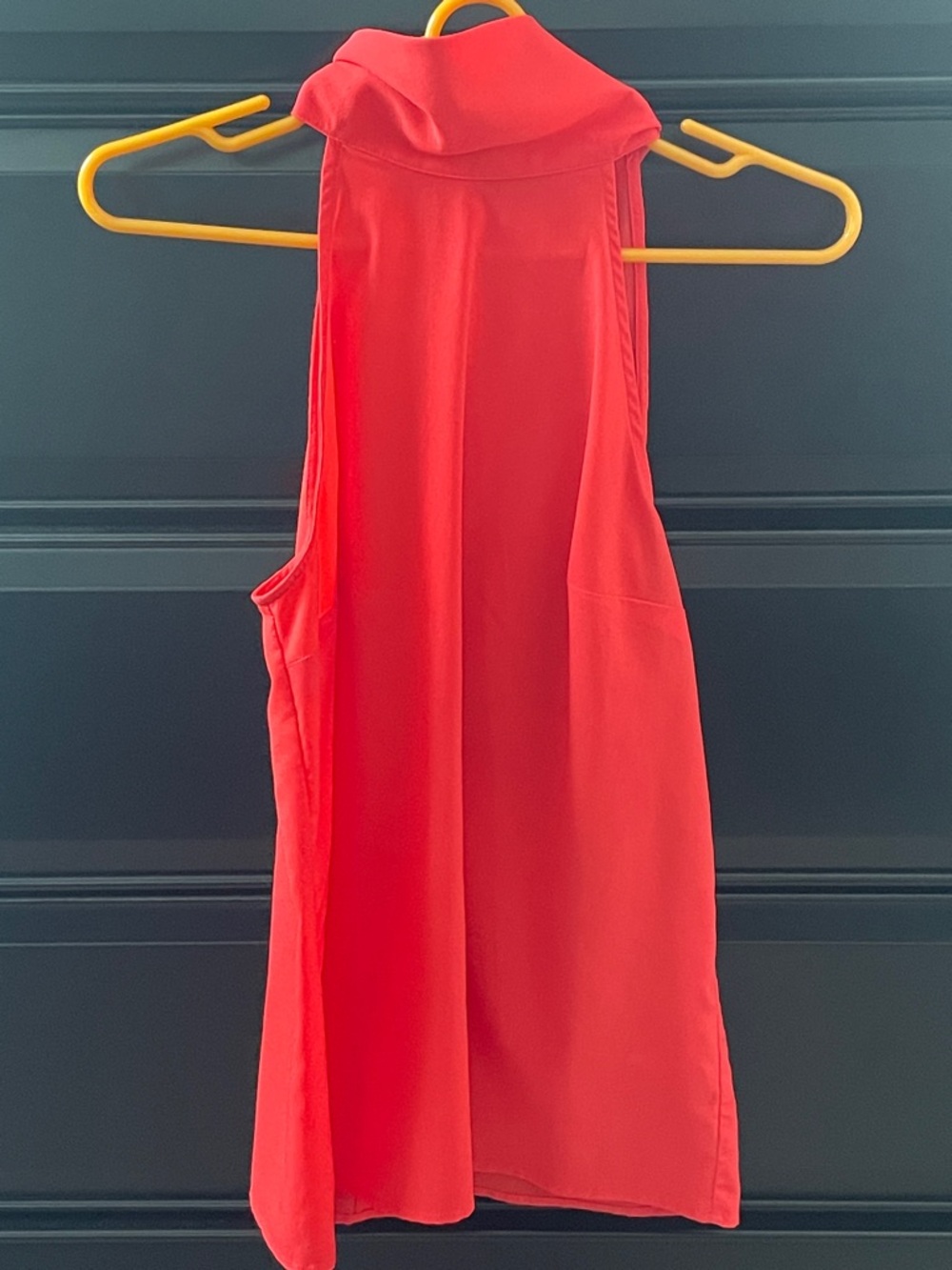 Sleeveless Orange Blouse